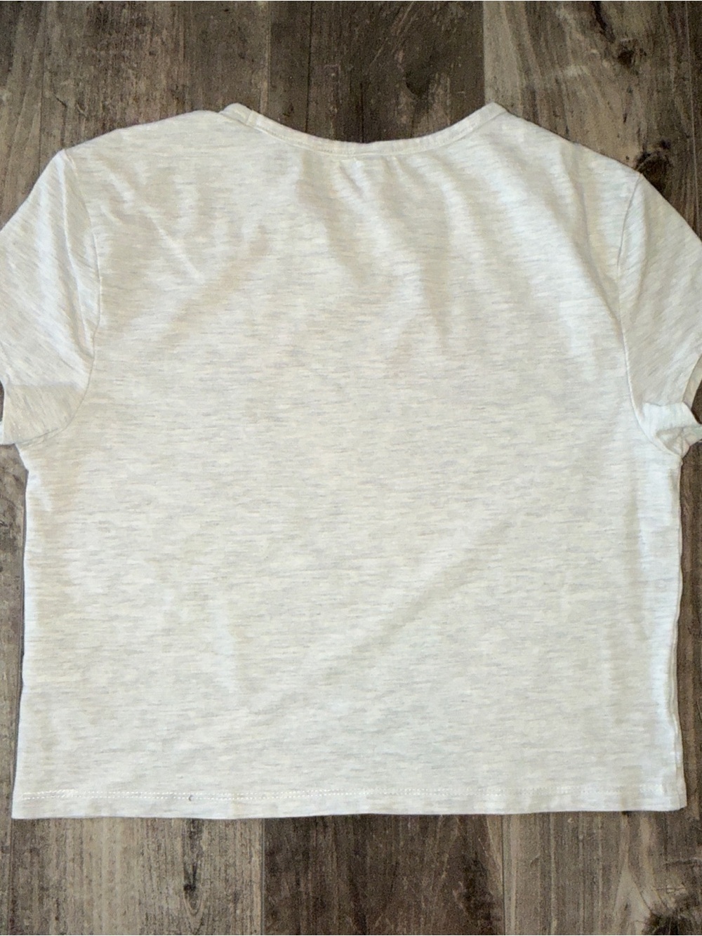 H&M Cropped Basic Light Gray Tee - Picture 2 of 3